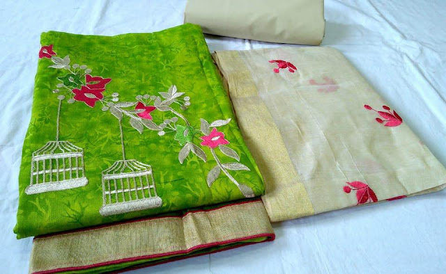 Chanderi Silk Print Dressmaterials