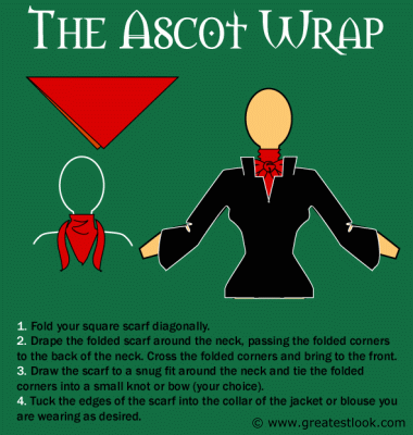  How to tie a scarf for an Ascot wrap