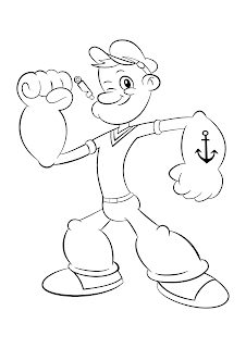 PARA COLORIR E IMPRIMIR // NOVO POPEYE - (to color)