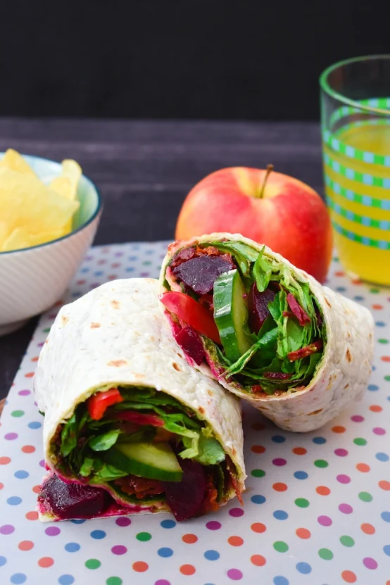 Beet Salad Lunch Wrap