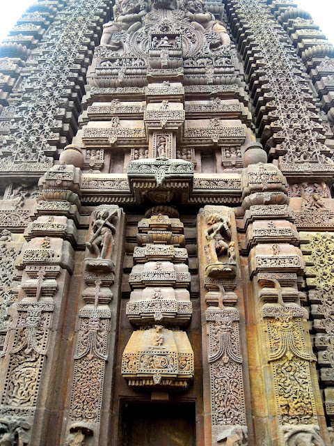 The ornate temple spire (deul), Mukteshwar Temple, Bhubaneshwar