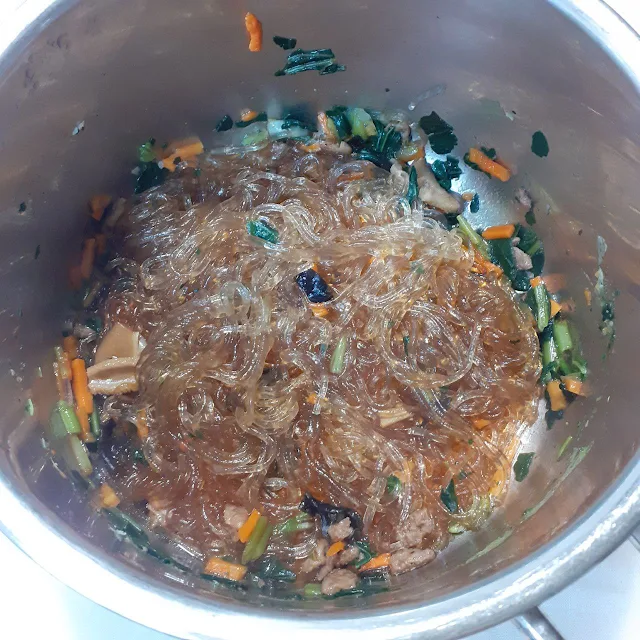 Prep the japchae