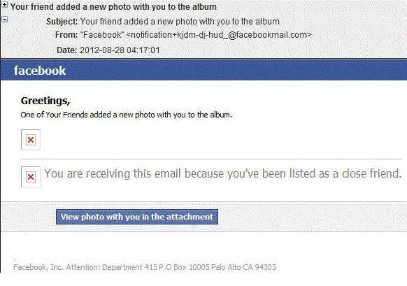 Hati-hati!! Email dari "Facebook" Mengandung Malware