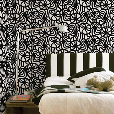 Home wallpaper murals - Comfortable Bedroom Modern Wallpaper Design, wallpaper design photos