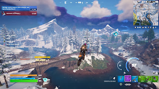 Rally Raider performs aerial tricks on a Dirt Bike in Fortnite.