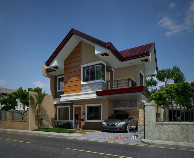 Desain rumah mewah minimalis modern 2 lantai