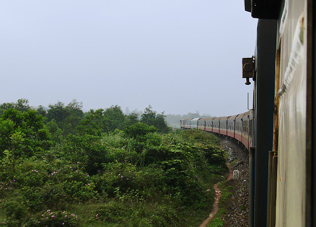 À bord d'un train au Vietnam