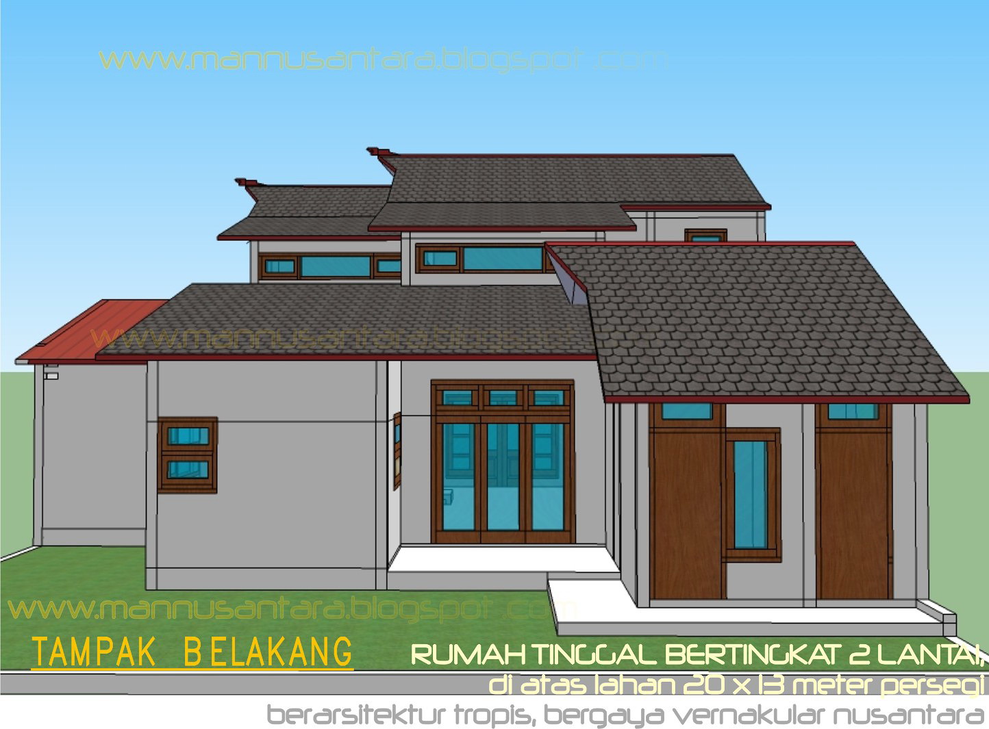 69 Desain  Rumah  Minimalis  2  Lantai  Bagian Belakang  SGT Grup