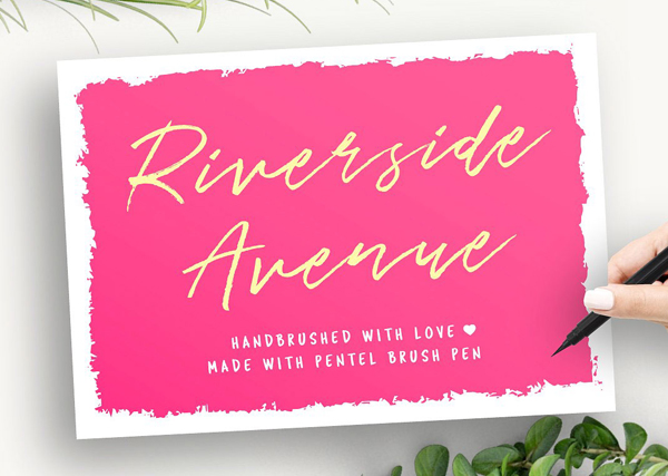 Download Font Terbaru 2018 - Riverside Avenue (hand brushed) Free Font