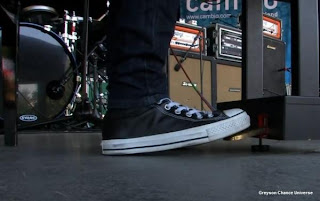 Greyson Chance Black Converse during a live show