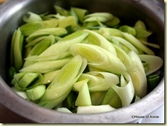 chopped leeks