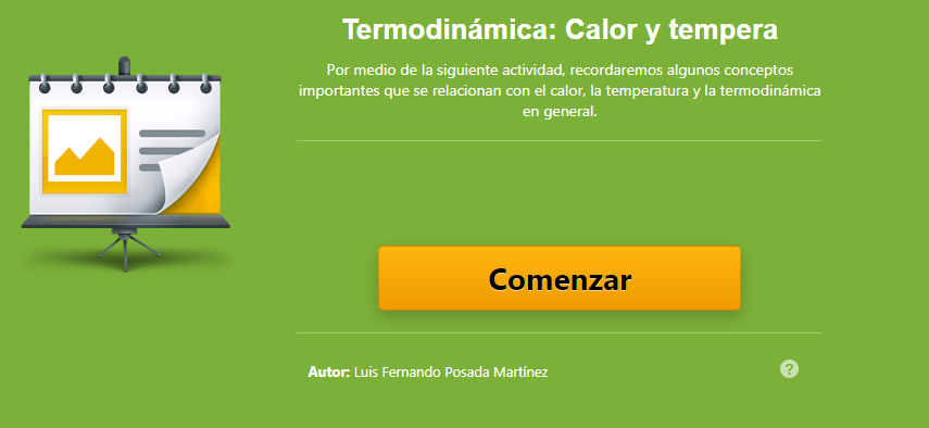 Presentación. Termodinámica, calor y temperatura