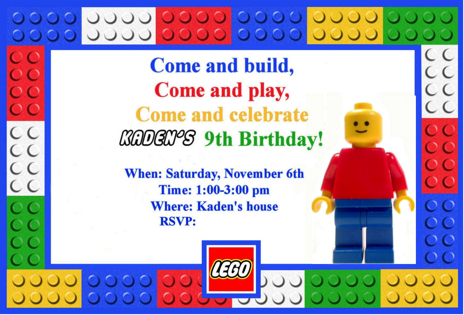cool simple cake designs Lego Themed Birthday Party