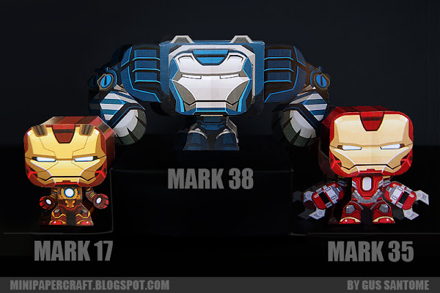 Iron Man Mini Mark 17 35 38 Armor Paper Toy