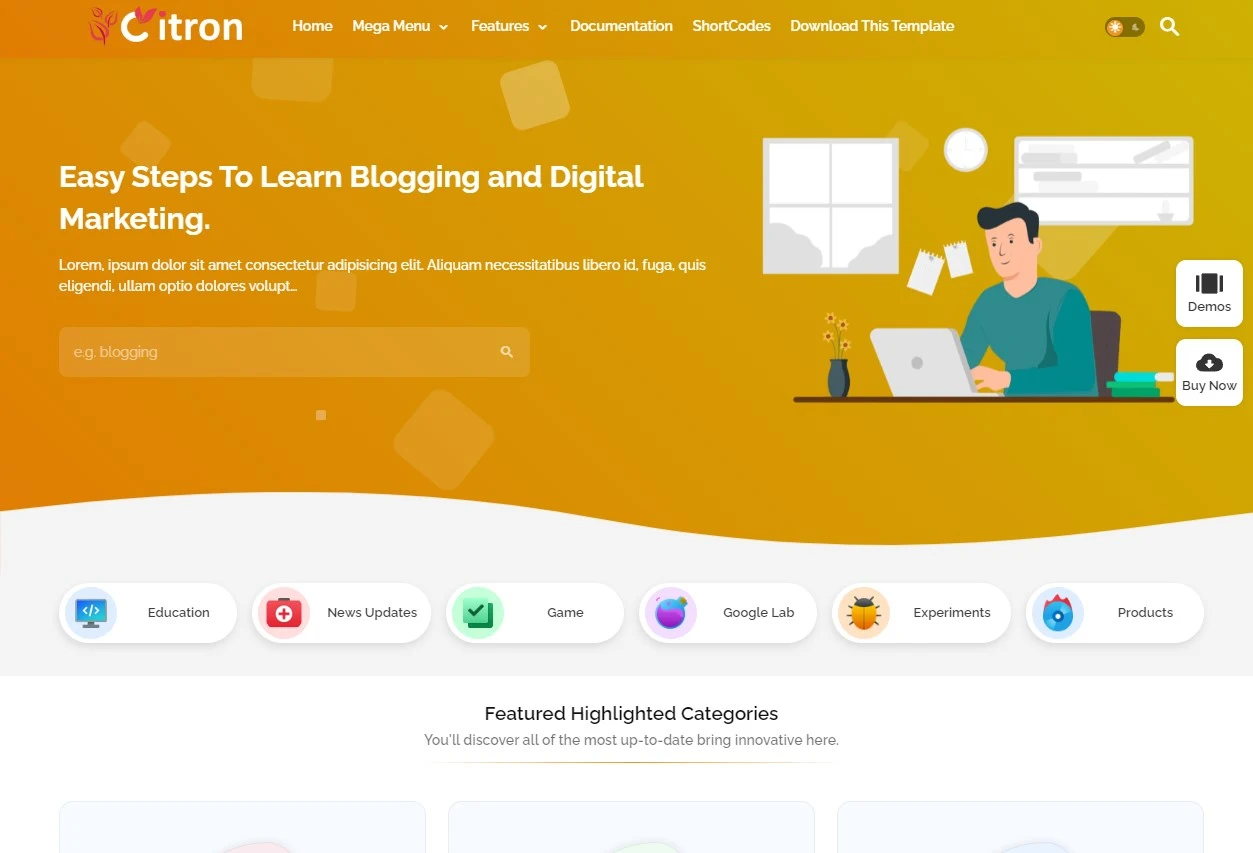 Blogger Landing Page Template - Free Landing Page Templates