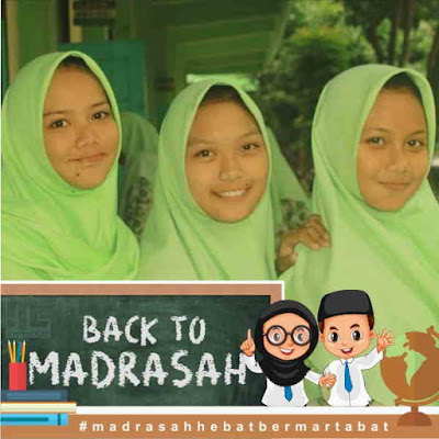 Tak terasa liburan selesai tahun pelajaran sudah mendekati risikonya Gambar dan Bingkai Back to Madrasah