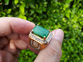 Batu Permata Natural Zamrud Emerald Beryl ZR016 Size Ideal Mewah