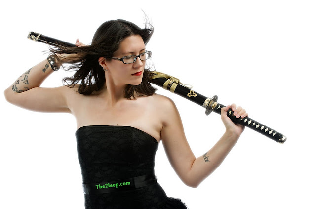 Hot girls with sword photo shoot