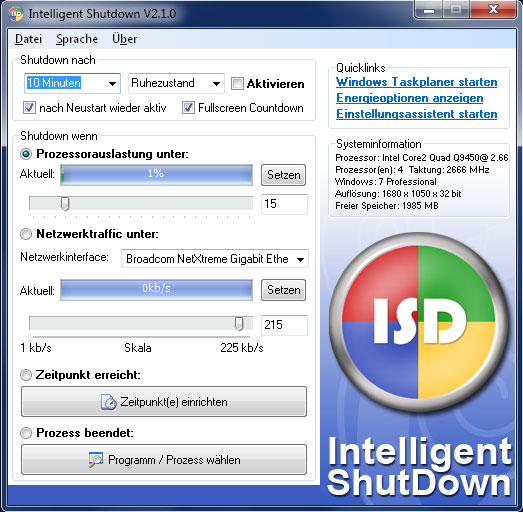 Intelligent Shutdown 3.2.2 Full İndir Otomatik PC Kapatma
