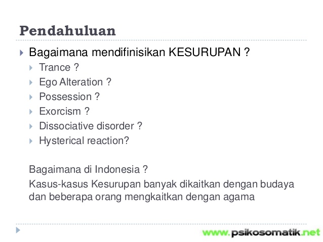 Penjelasan Kesurupan dalam Dunia Kedokteran Medis