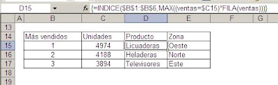 Excel celda en matriz