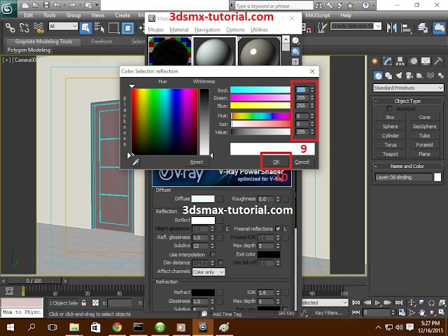 membuat material kaca di 3dsmax