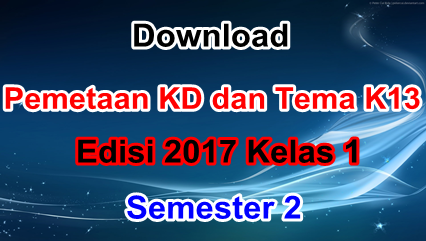 Download Pemetaan Kd Tema K13 Edisi 2017 Kelas 1 Semester 2