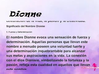 significado del nombre Dionne