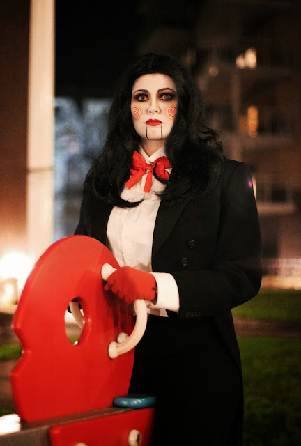 Billy The Puppet Costume Woman. Face Swap. Insert Your Face ID:1020428
