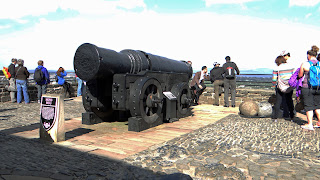 Mons Meg which is a six-ton siege canon that could fire a 331 lb. (150 kg) stone for up to 2 miles (3.2 km).