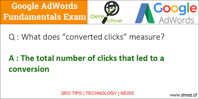 What does “converted clicks” measure?