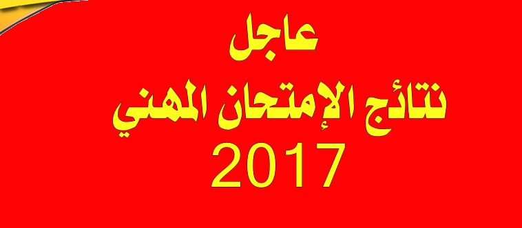 النتائج الكاملة للإمتحان المهني شتنبر 2017 لجميع الفئات - رابط شامل