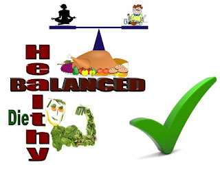 A balanced diet or eating balanced meals is the key to healthy life