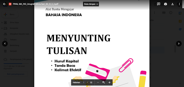 Modul Ajar Bahasa Indonesia Kelas 3 SD Kurikulum Merdeka: Menyunting Tulisan (Huruf Kapital, Tanda Baca, dan Kalimat Efektif)