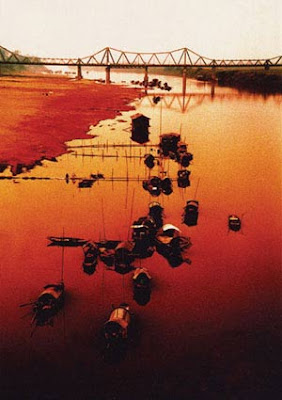 The Red river- peach silk ascross Hanoi