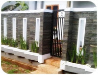 model pagar tembok rumah minimalis