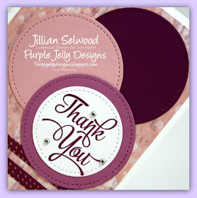 Thank you card using Stampin' Up! supplies