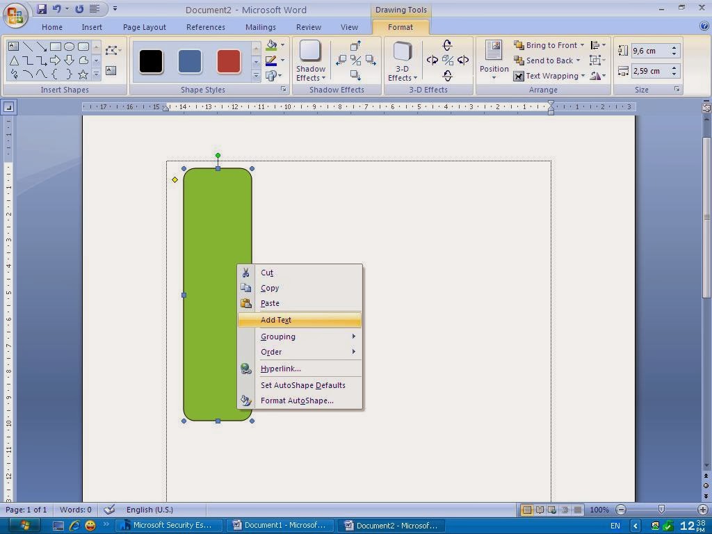 CARA MEMBUAT TULISAN MIRING DI DALAM SHAPES MSWORD Lutfi Maulana