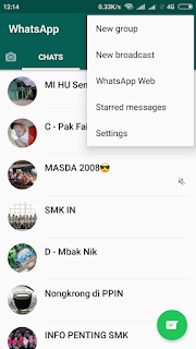 Menu Whatapps Web di aplikasi WA