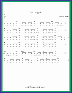 not angka tari tanggai 2 lagu daerah sumatera selatan