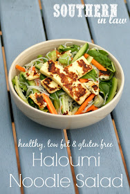 Haloumi Noodle Salad Recipe - healthy, gluten free, low fat