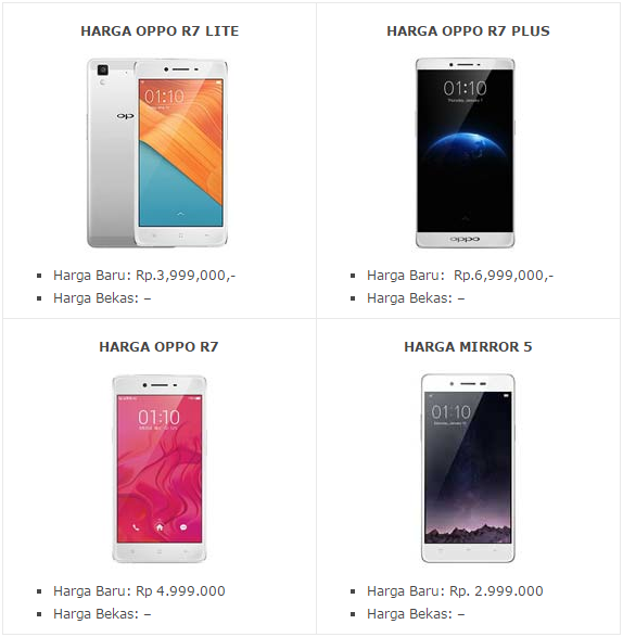 Update Harga Hp Android Oppo Terbaru Desember 2015 