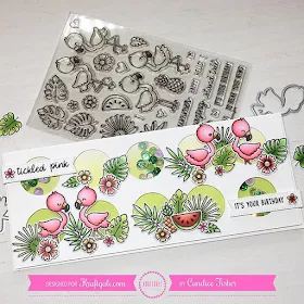 Sunny Studio Stamps: Fabulous Flamingos Customer Card by Candice Fisher