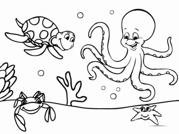 Octopus Coloring Pages Printable Pdf