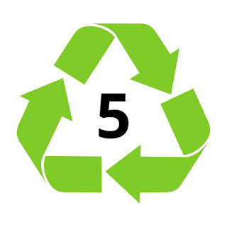 The recycling symbol used for polypropylene plastics