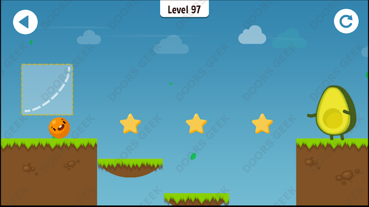 Where's My Avocado? Level 97 Solution, Cheats, Walkthrough, 3 Stars for Android, iPhone, iPad and iPod