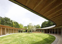 Kanagawa The large house Design Betrays Square Exterior with Teardrop Shaped