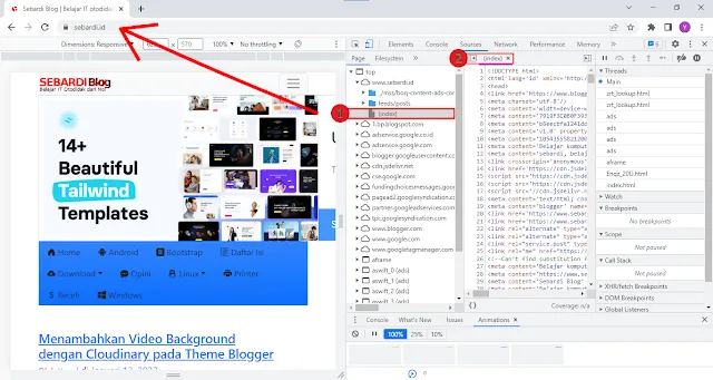 Theme Blogger Bootstrap (1); Template Dasar