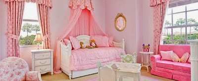 Desain kamar bayi perempuan nuansa merah muda 1