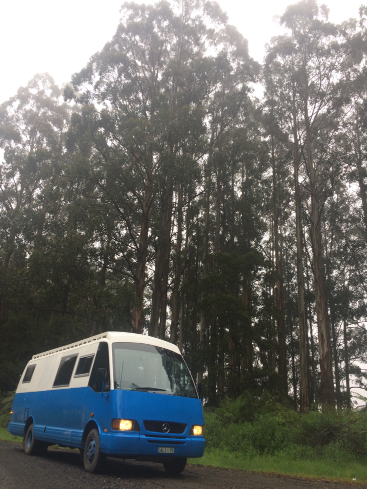 motorhome on the Grand Ridge Road